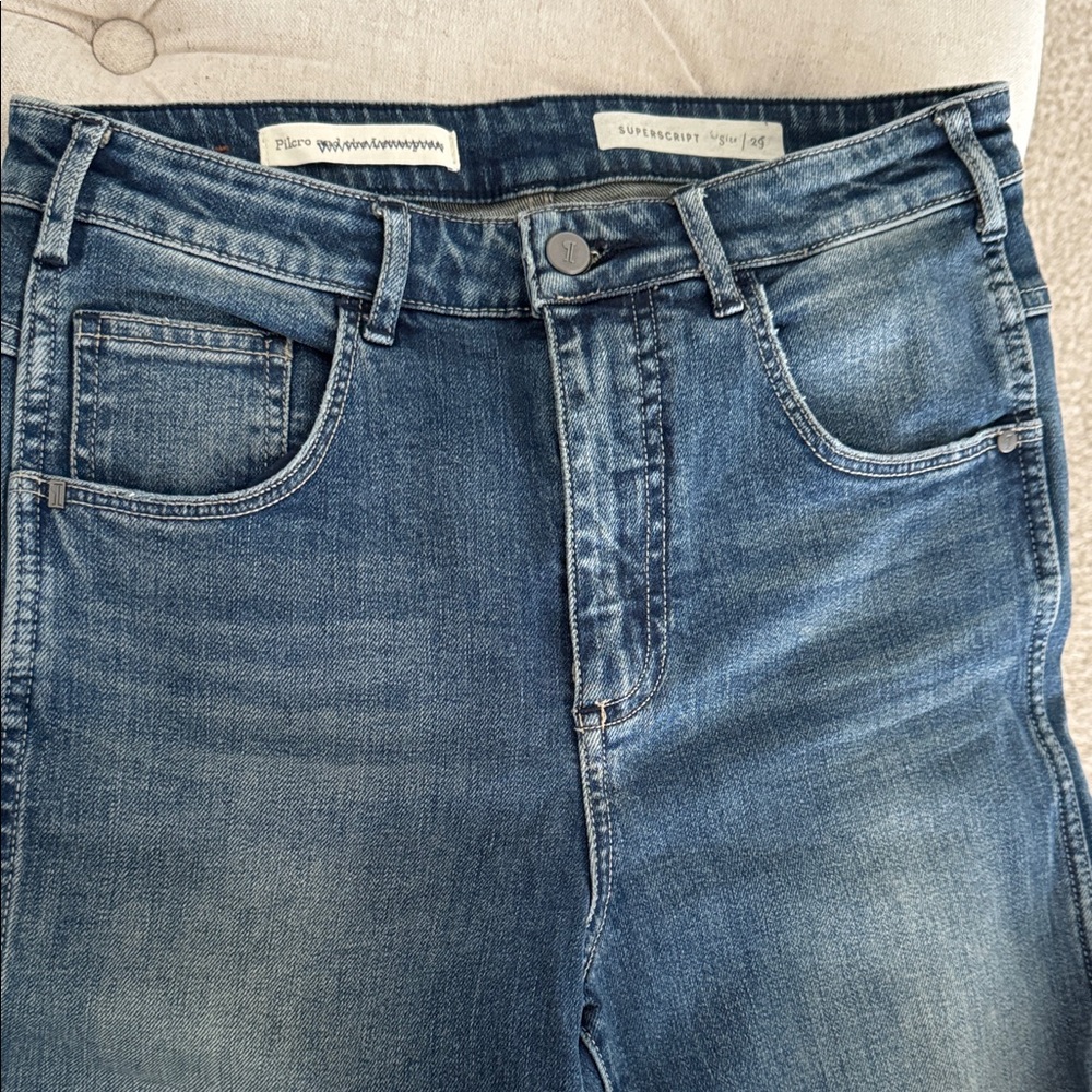 Pilcro and the Letterpress High Rise Blue Jeans